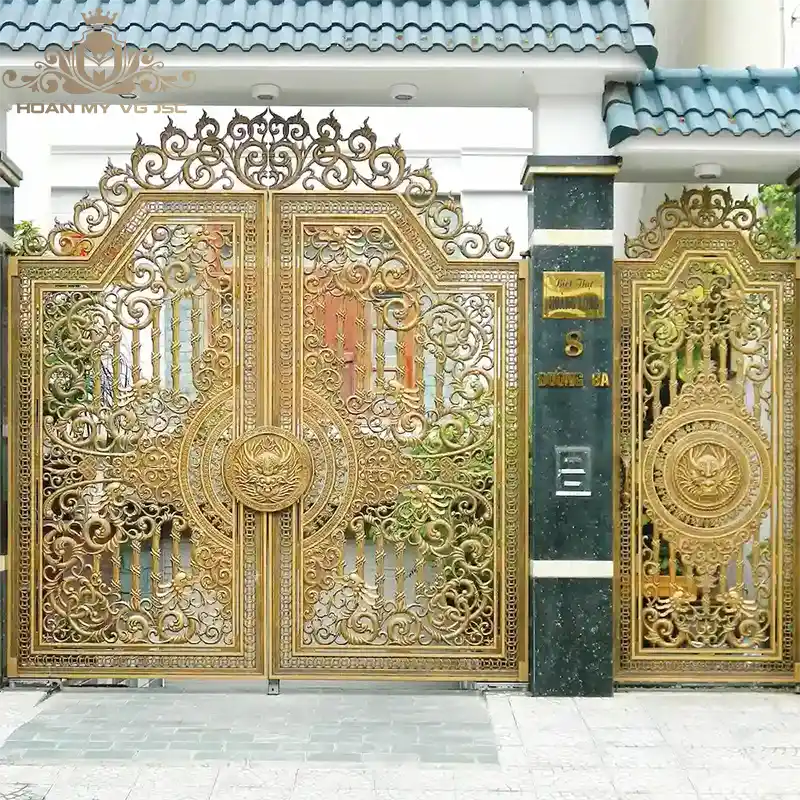 cổng nhôm đúc đơn giản