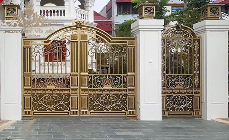 cổng nhôm đúc hiện đại