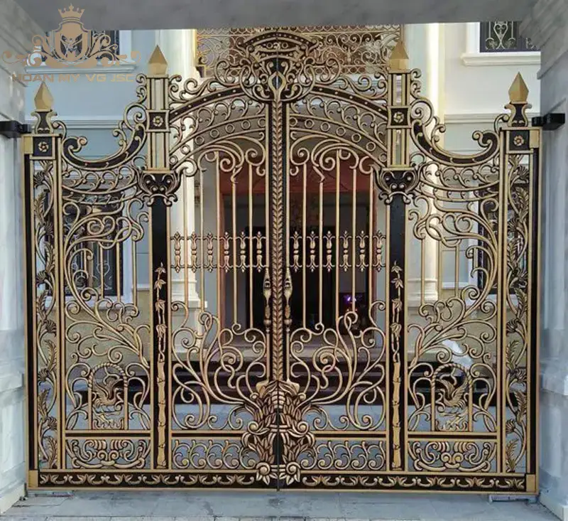 cổng nhôm đúc đơn giản