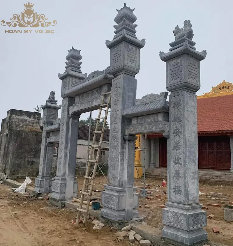 mẫu cổng đền chùa đẹp