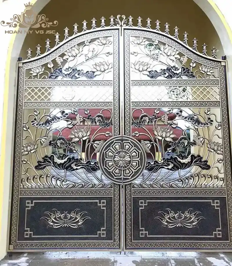 cổng nhôm đúc đơn giản