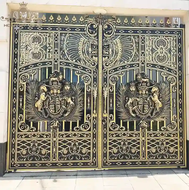 cổng nhôm đúc đơn giản