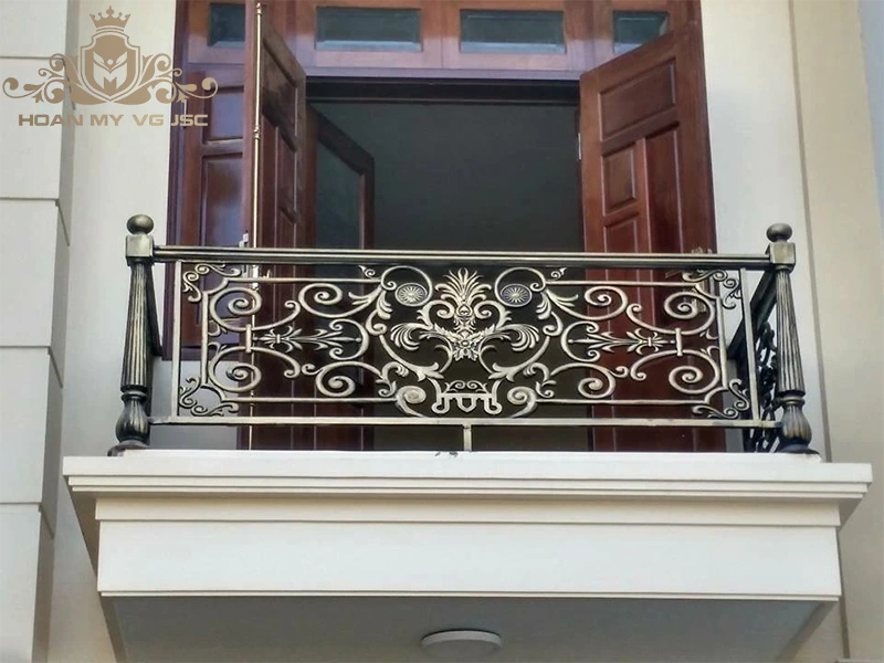 mẫu lan can gang đúc