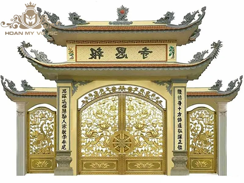 mẫu cổng đền chùa đẹp