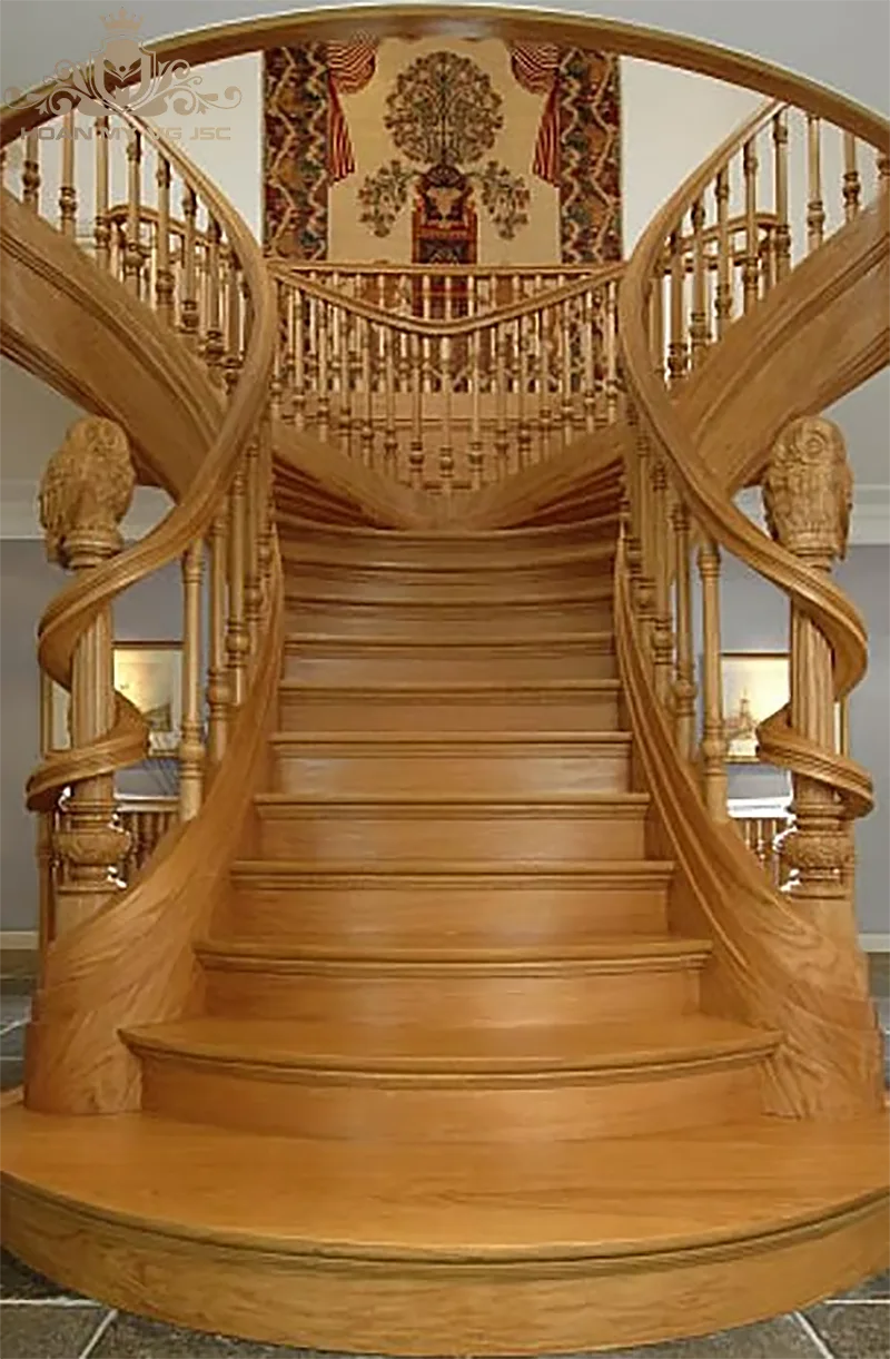 những mẫu cầu thang gỗ đẹp